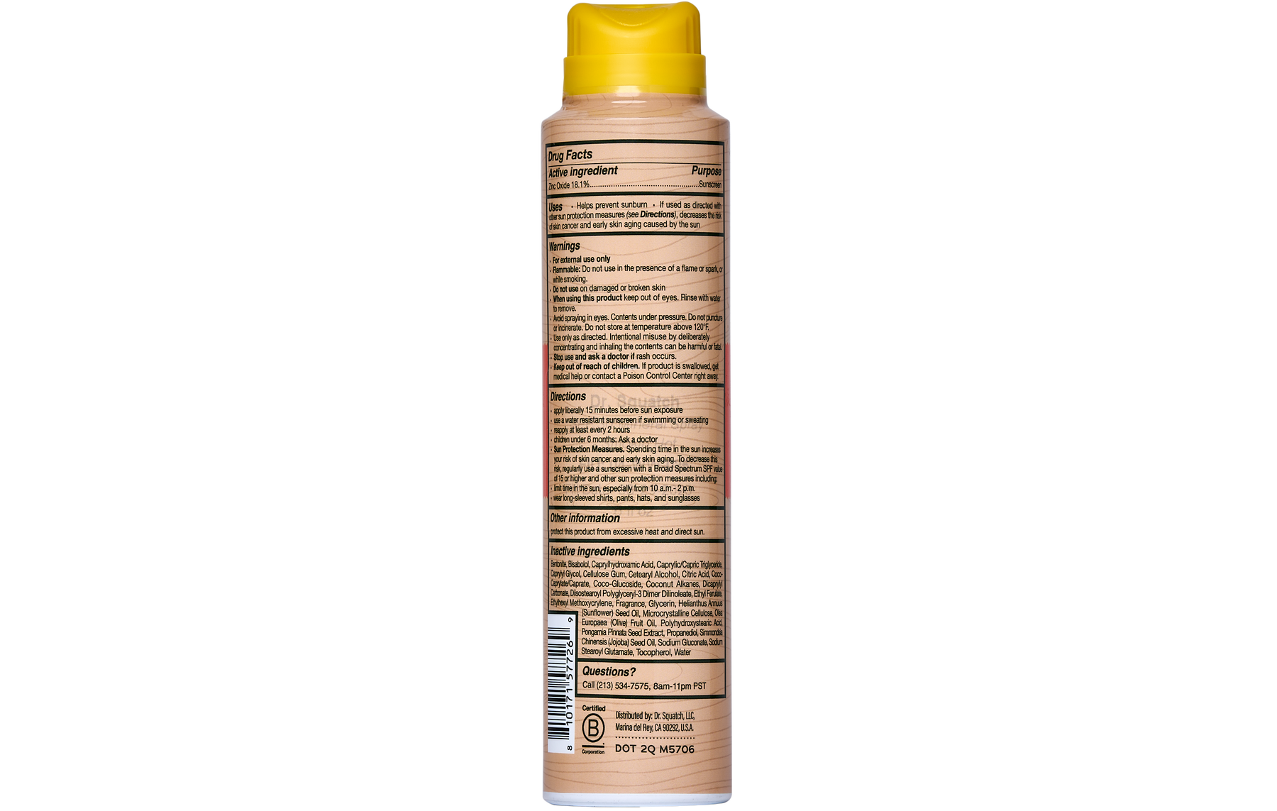 Dr. Squatch Spray | SPF 30 UVA/UVB Protection | Non-Greasy Mineral Sunscreen for Men - Gentle Reset