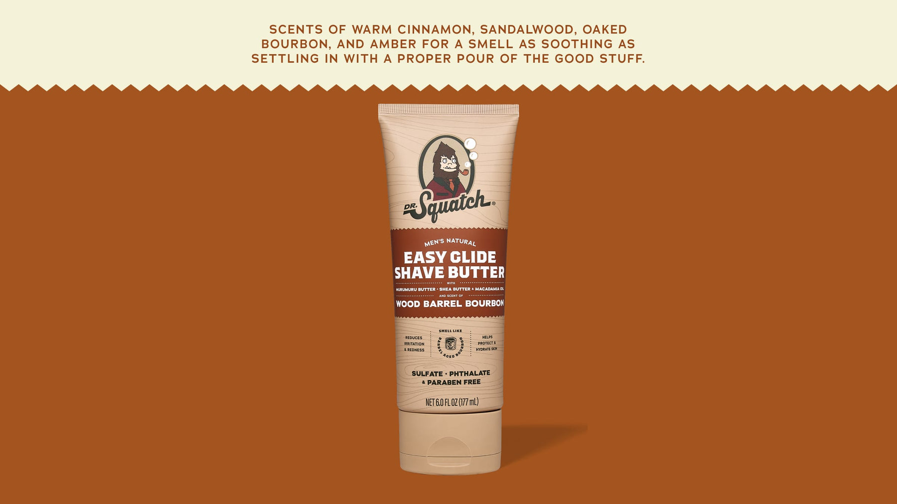 Easy Glide Shave Butter Wood Barrel Bourbon - Gift Ready