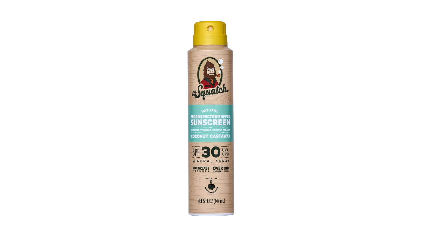 Dr. Squatch Spray | SPF 30 UVA/UVB Protection | Non-Greasy Mineral Sunscreen for Men - Gentle Reset