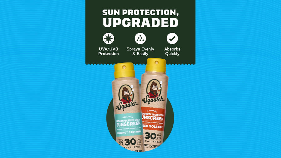 Dr. Squatch Spray 2-Pack | SPF 30 UVA/UVB Protection | Non-Greasy Mineral Sunscreen for Men - Simple Edit