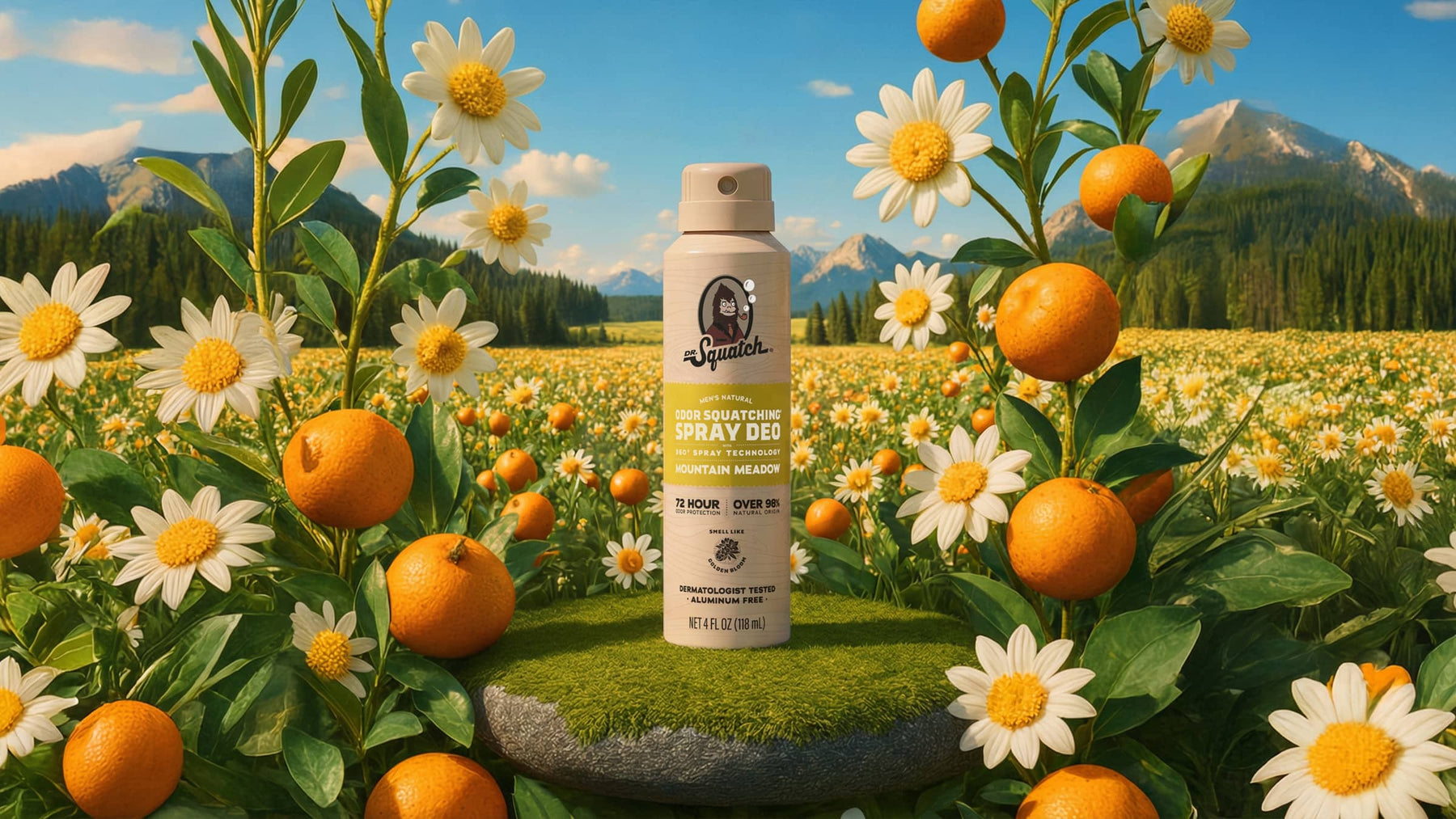 Mountain Meadow Spray Deodorant - Classic Notes