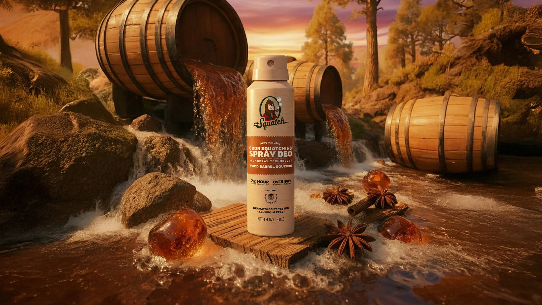Wood Barrel Bourbon Spray Deodorant - Soft Glow