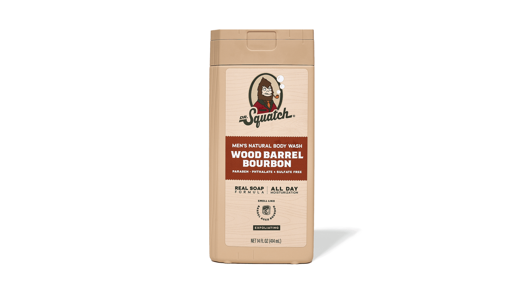 14 oz Wood Barrel Bourbon Exfoliating Body Wash - Classic Notes